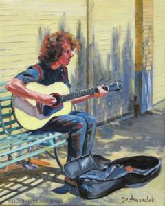 Voir le détail de cette oeuvre: The street guitarist